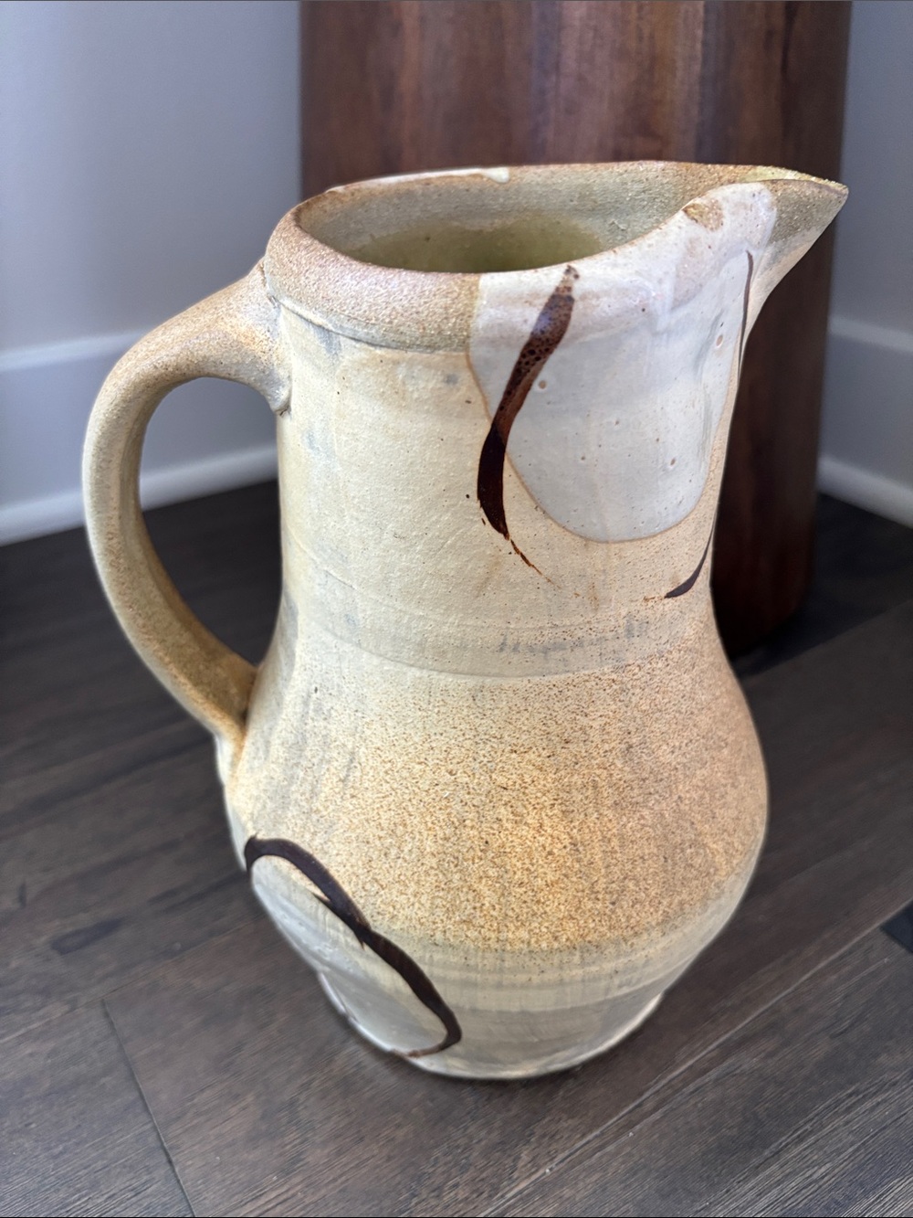 Handmade Stoneware Pottery Pitcher,Abstract design,Flower Vase, Decor piece